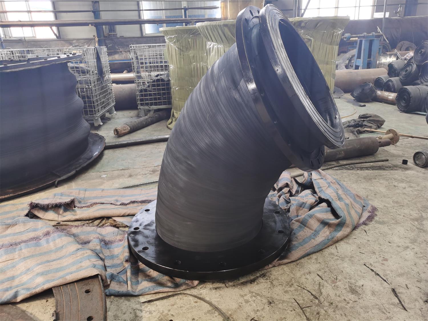 大口徑耐磨橡膠彎頭